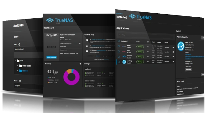 TrueNAS Software Dashboard Image